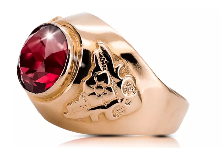 Ring Vintage Jewlery Ruby Original Vintage 14K Rose Gold vrc078r